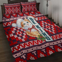 Cat Be Kind Christmas Quilt Bed Set Xmas Holiday Patterns - Wonder Print Shop