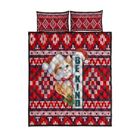 Cat Be Kind Christmas Quilt Bed Set Xmas Holiday Patterns - Wonder Print Shop