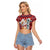 Cat Be Kind Christmas Raglan Cropped T Shirt Xmas Holiday Patterns - Wonder Print Shop