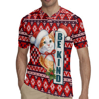 Cat Be Kind Christmas Rugby Jersey Xmas Holiday Patterns - Wonder Print Shop