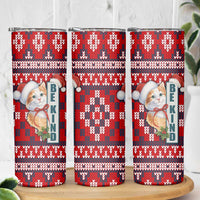 Cat Be Kind Christmas Skinny Tumbler Xmas Holiday Patterns - Wonder Print Shop