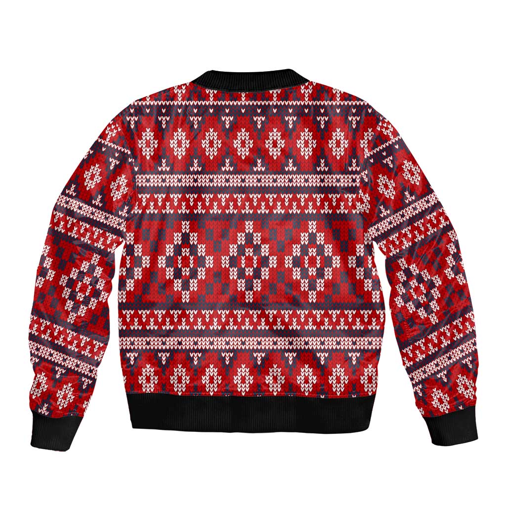 Cat Be Kind Christmas Sleeve Zip Bomber Jacket Xmas Holiday Patterns - Wonder Print Shop