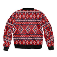 Cat Be Kind Christmas Sleeve Zip Bomber Jacket Xmas Holiday Patterns - Wonder Print Shop