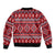 Cat Be Kind Christmas Sleeve Zip Bomber Jacket Xmas Holiday Patterns - Wonder Print Shop