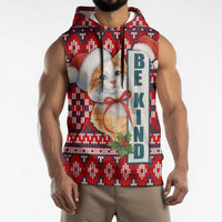 Cat Be Kind Christmas Sleeveless Hoodie Xmas Holiday Patterns - Wonder Print Shop