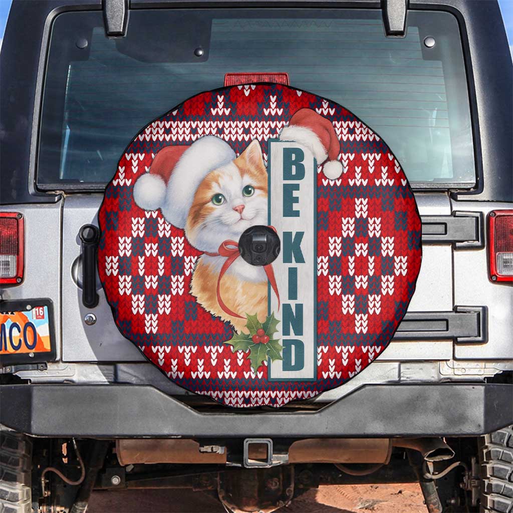 Cat Be Kind Christmas Spare Tire Cover Xmas Holiday Patterns - Wonder Print Shop