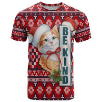 Cat Be Kind Christmas T Shirt Xmas Holiday Patterns - Wonder Print Shop