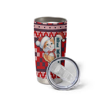 Cat Be Kind Christmas Tumbler Cup Xmas Holiday Patterns - Wonder Print Shop