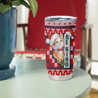 Cat Be Kind Christmas Tumbler Cup Xmas Holiday Patterns - Wonder Print Shop
