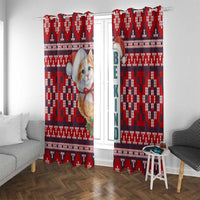 Cat Be Kind Christmas Window Curtain Xmas Holiday Patterns - Wonder Print Shop
