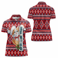 Cat Be Kind Christmas Women Polo Shirt Xmas Holiday Patterns - Wonder Print Shop