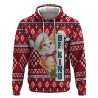 Cat Be Kind Christmas Zip Hoodie Xmas Holiday Patterns - Wonder Print Shop