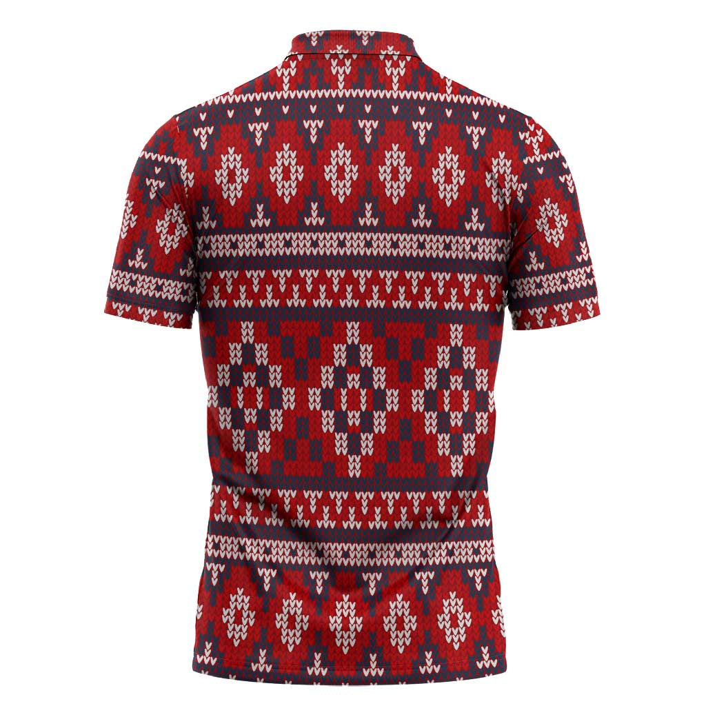 Cat Be Kind Christmas Zipper Polo Shirt Xmas Holiday Patterns - Wonder Print Shop