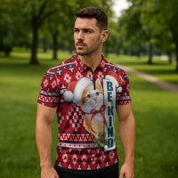 Cat Be Kind Christmas Zipper Polo Shirt Xmas Holiday Patterns - Wonder Print Shop