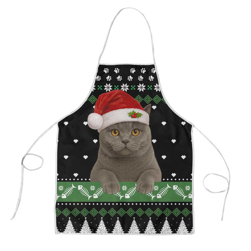Cat Be Nice Christmas Apron Xmas Holiday Patterns - Wonder Print Shop