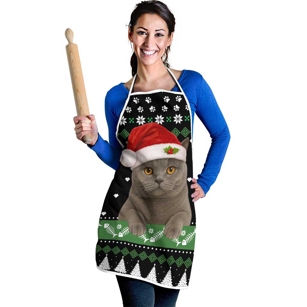 Cat Be Nice Christmas Apron Xmas Holiday Patterns - Wonder Print Shop