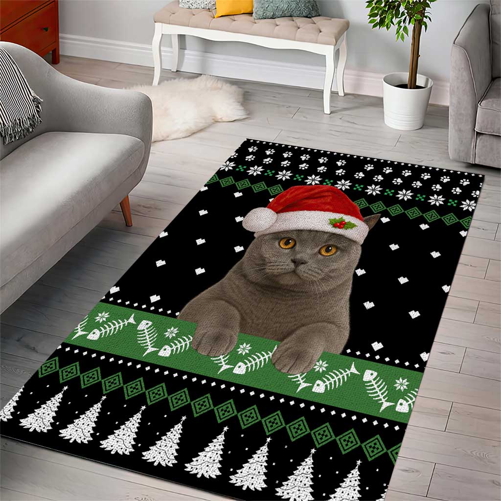 Cat Be Nice Christmas Area Rug Xmas Holiday Patterns - Wonder Print Shop