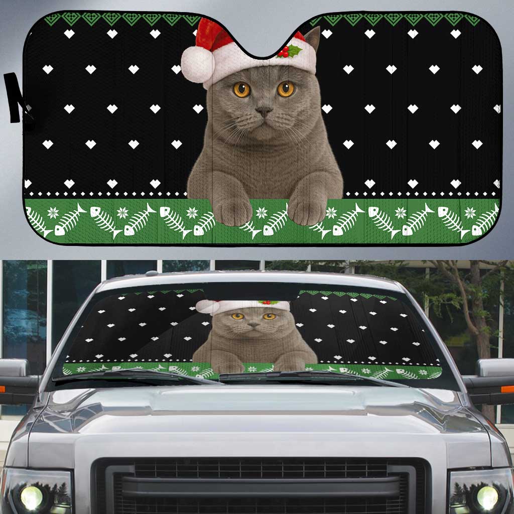 Cat Be Nice Christmas Auto Sun Shade Xmas Holiday Patterns - Wonder Print Shop