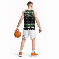 Cat Be Nice Christmas Basketball Jersey Xmas Holiday Patterns - Wonder Print Shop