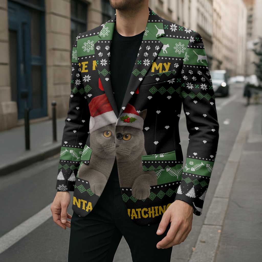 Cat Be Nice Christmas Blazer Xmas Holiday Patterns - Wonder Print Shop