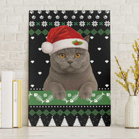 Cat Be Nice Christmas Canvas Wall Art Xmas Holiday Patterns - Wonder Print Shop