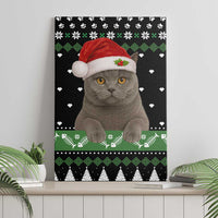 Cat Be Nice Christmas Canvas Wall Art Xmas Holiday Patterns - Wonder Print Shop