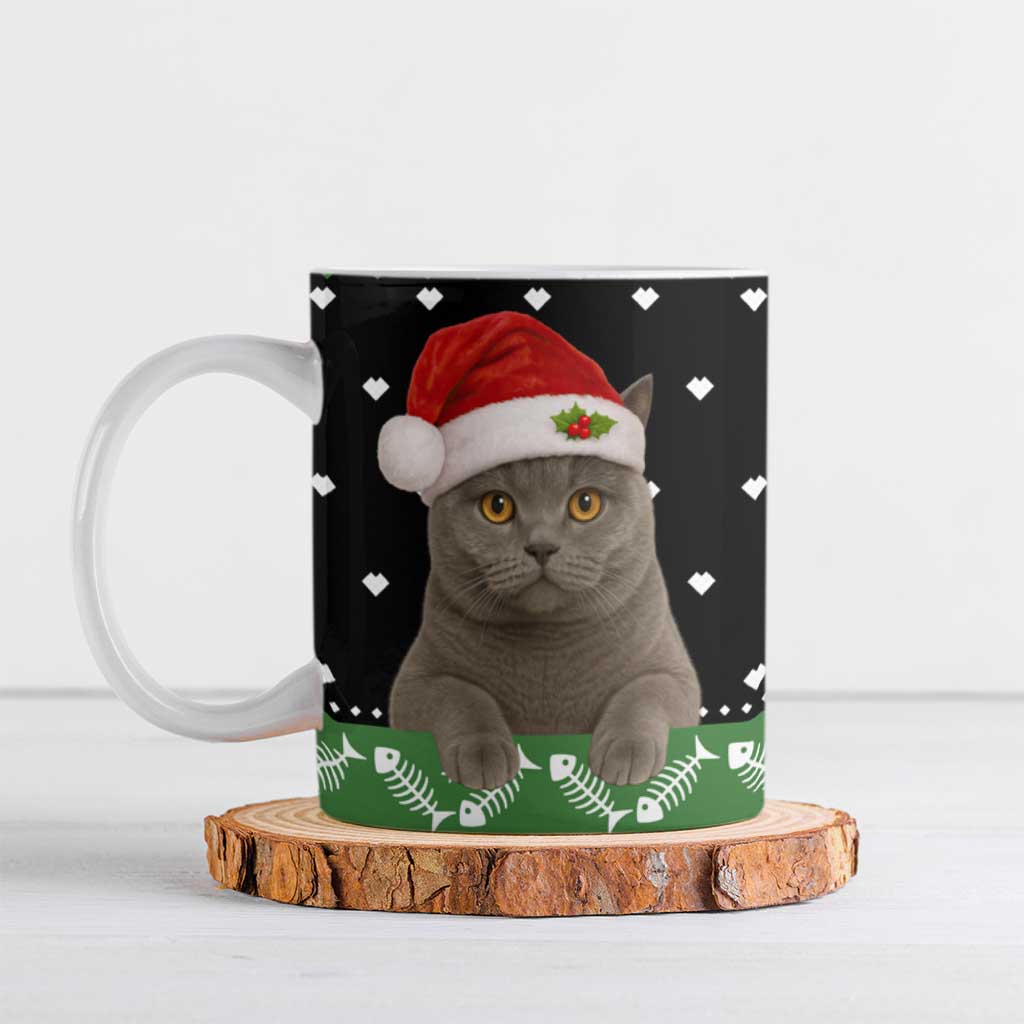 Cat Be Nice Christmas Ceramic Mug Xmas Holiday Patterns - Wonder Print Shop