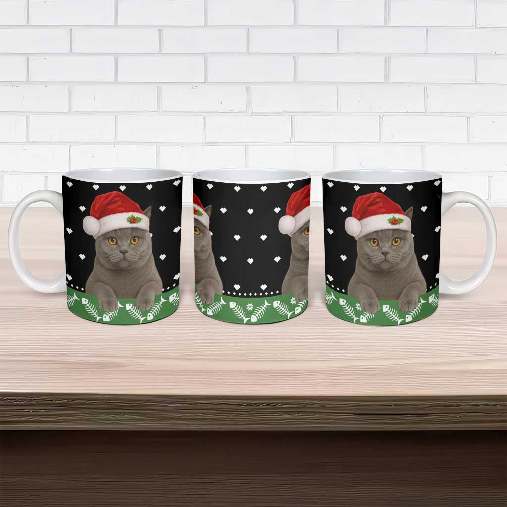 Cat Be Nice Christmas Ceramic Mug Xmas Holiday Patterns - Wonder Print Shop