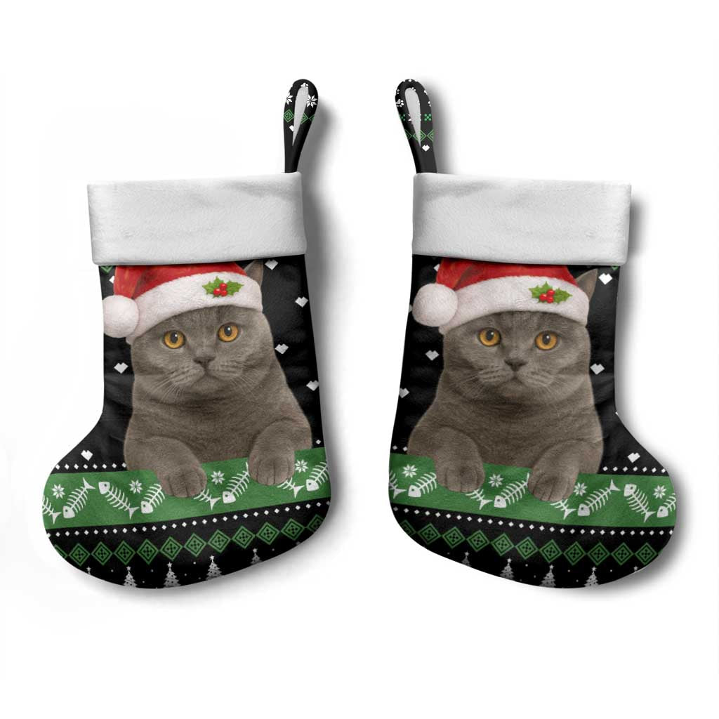 Cat Be Nice Christmas Stocking Xmas Holiday Patterns - Wonder Print Shop