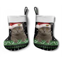 Cat Be Nice Christmas Stocking Xmas Holiday Patterns - Wonder Print Shop