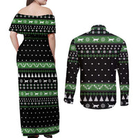 Cat Be Nice Christmas Couples Matching Off Shoulder Maxi Dress and Long Sleeve Button Shirt Xmas Holiday Patterns - Wonder Print Shop