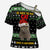 Cat Be Nice Christmas Cross Shoulder Shirt Xmas Holiday Patterns - Wonder Print Shop