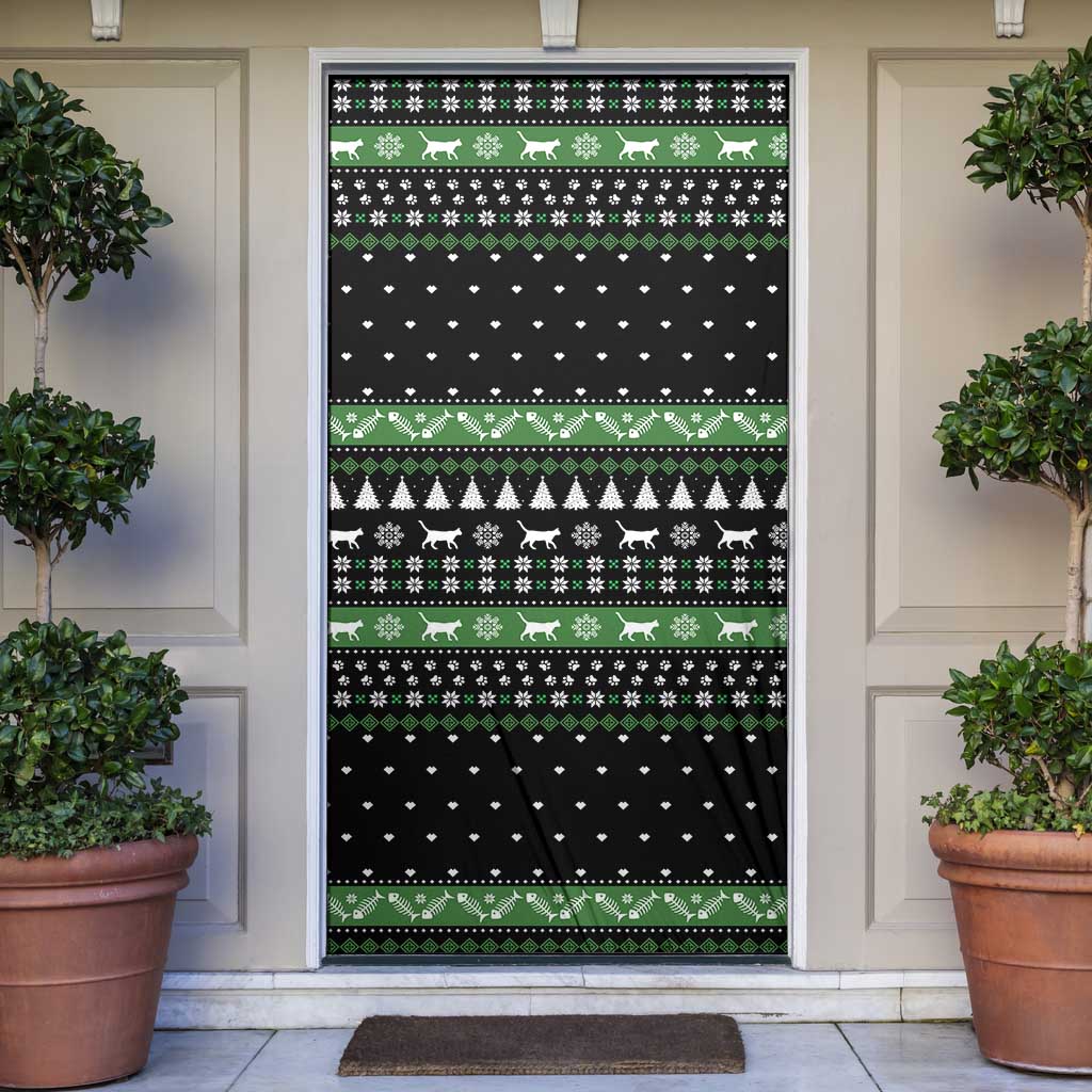 Cat Be Nice Christmas Door Cover Xmas Holiday Patterns - Wonder Print Shop