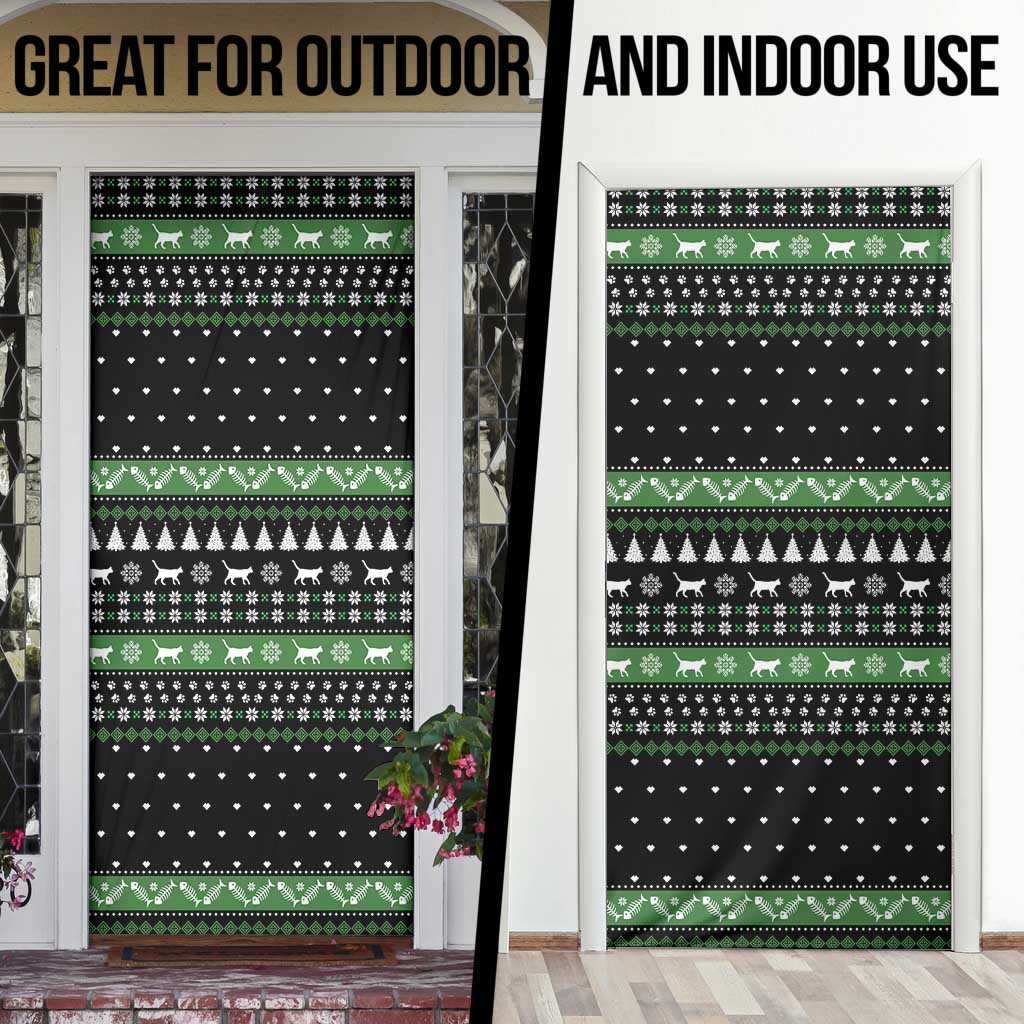 Cat Be Nice Christmas Door Cover Xmas Holiday Patterns - Wonder Print Shop