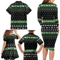 Cat Be Nice Christmas Family Matching Long Sleeve Bodycon Dress and Hawaiian Shirt Xmas Holiday Patterns - Wonder Print Shop