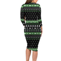 Cat Be Nice Christmas Family Matching Long Sleeve Bodycon Dress and Hawaiian Shirt Xmas Holiday Patterns - Wonder Print Shop