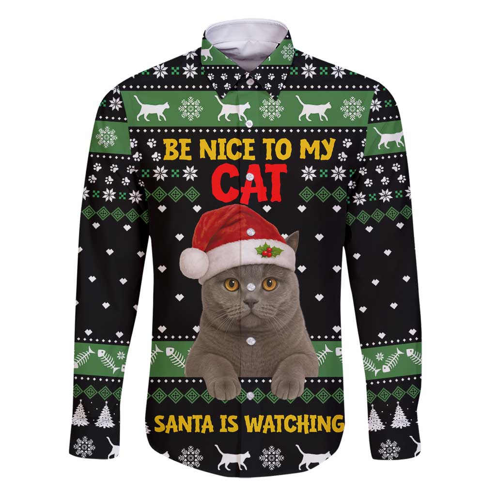 Cat Be Nice Christmas Family Matching Mermaid Dress and Hawaiian Shirt Xmas Holiday Patterns - Wonder Print Shop