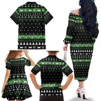 Cat Be Nice Christmas Family Matching Off The Shoulder Long Sleeve Dress and Hawaiian Shirt Xmas Holiday Patterns - Wonder Print Shop