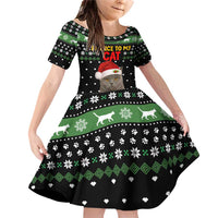 Cat Be Nice Christmas Family Matching Off Shoulder Short Dress and Hawaiian Shirt Xmas Holiday Patterns - Wonder Print Shop