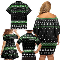 Cat Be Nice Christmas Family Matching Off Shoulder Short Dress and Hawaiian Shirt Xmas Holiday Patterns - Wonder Print Shop