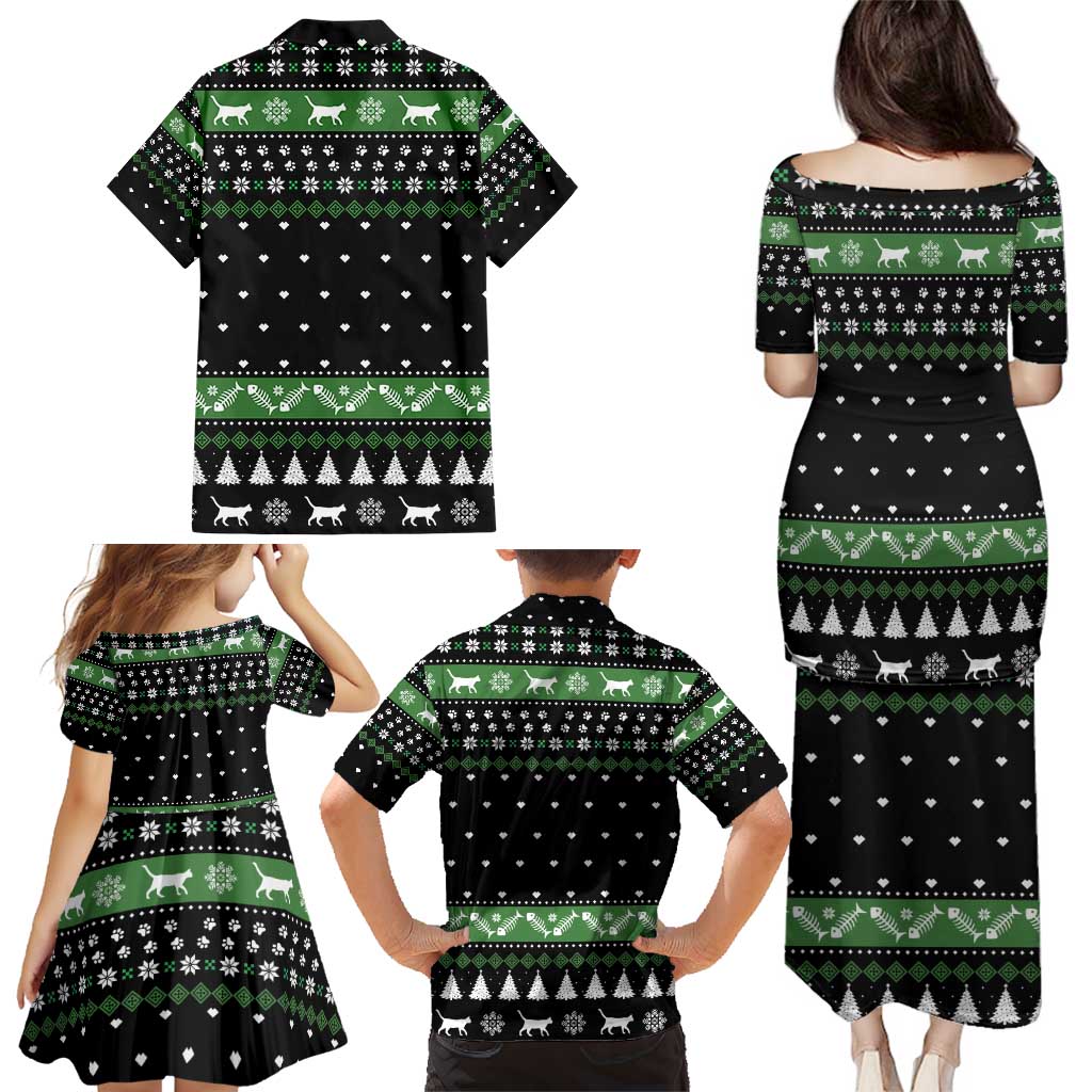 Cat Be Nice Christmas Family Matching Puletasi and Hawaiian Shirt Xmas Holiday Patterns - Wonder Print Shop