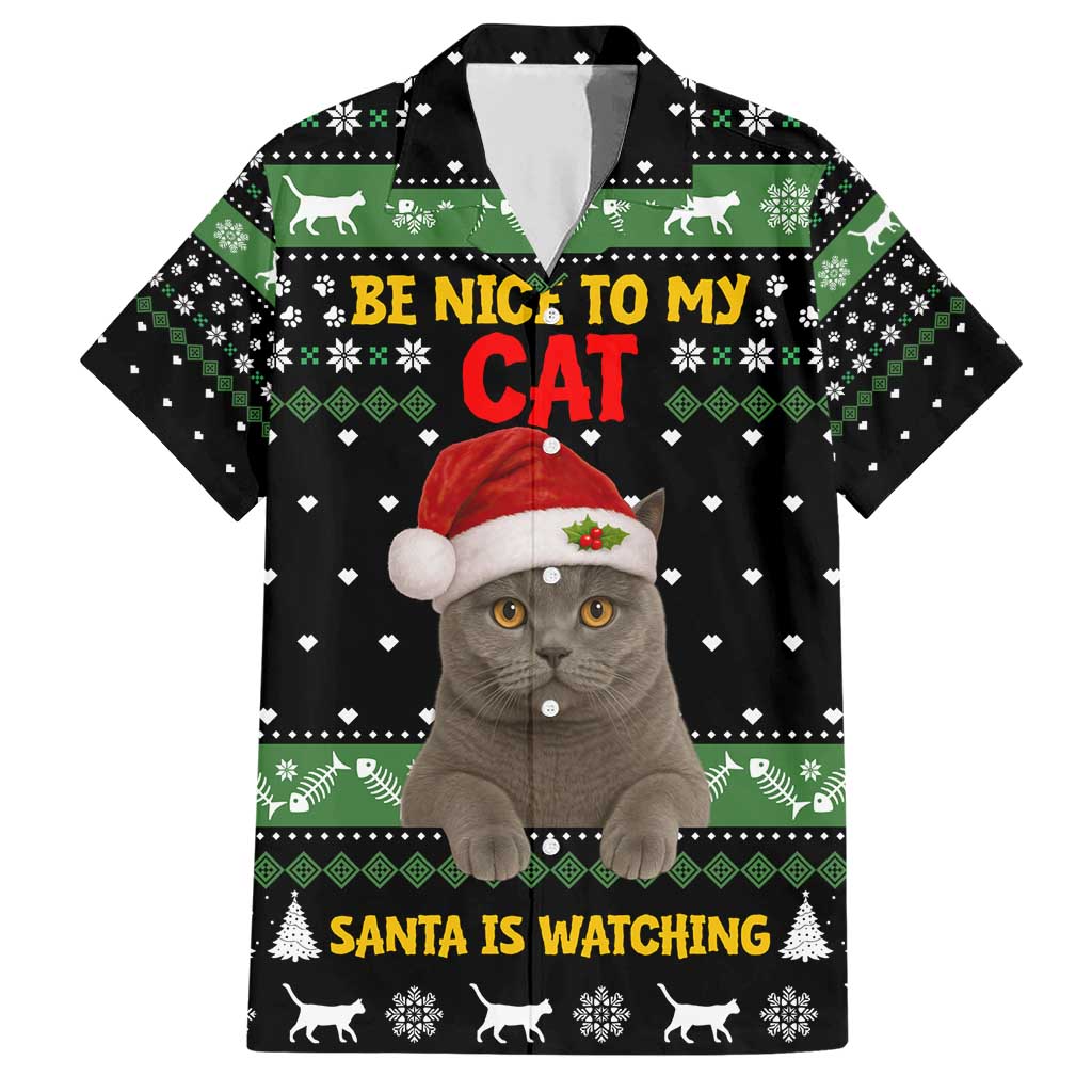 Cat Be Nice Christmas Family Matching Short Sleeve Bodycon Dress and Hawaiian Shirt Xmas Holiday Patterns - Wonder Print Shop