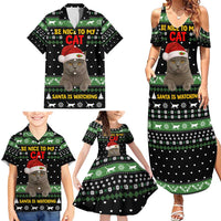 Cat Be Nice Christmas Family Matching Summer Maxi Dress and Hawaiian Shirt Xmas Holiday Patterns - Wonder Print Shop