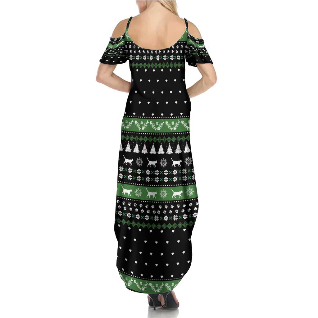 Cat Be Nice Christmas Family Matching Summer Maxi Dress and Hawaiian Shirt Xmas Holiday Patterns - Wonder Print Shop