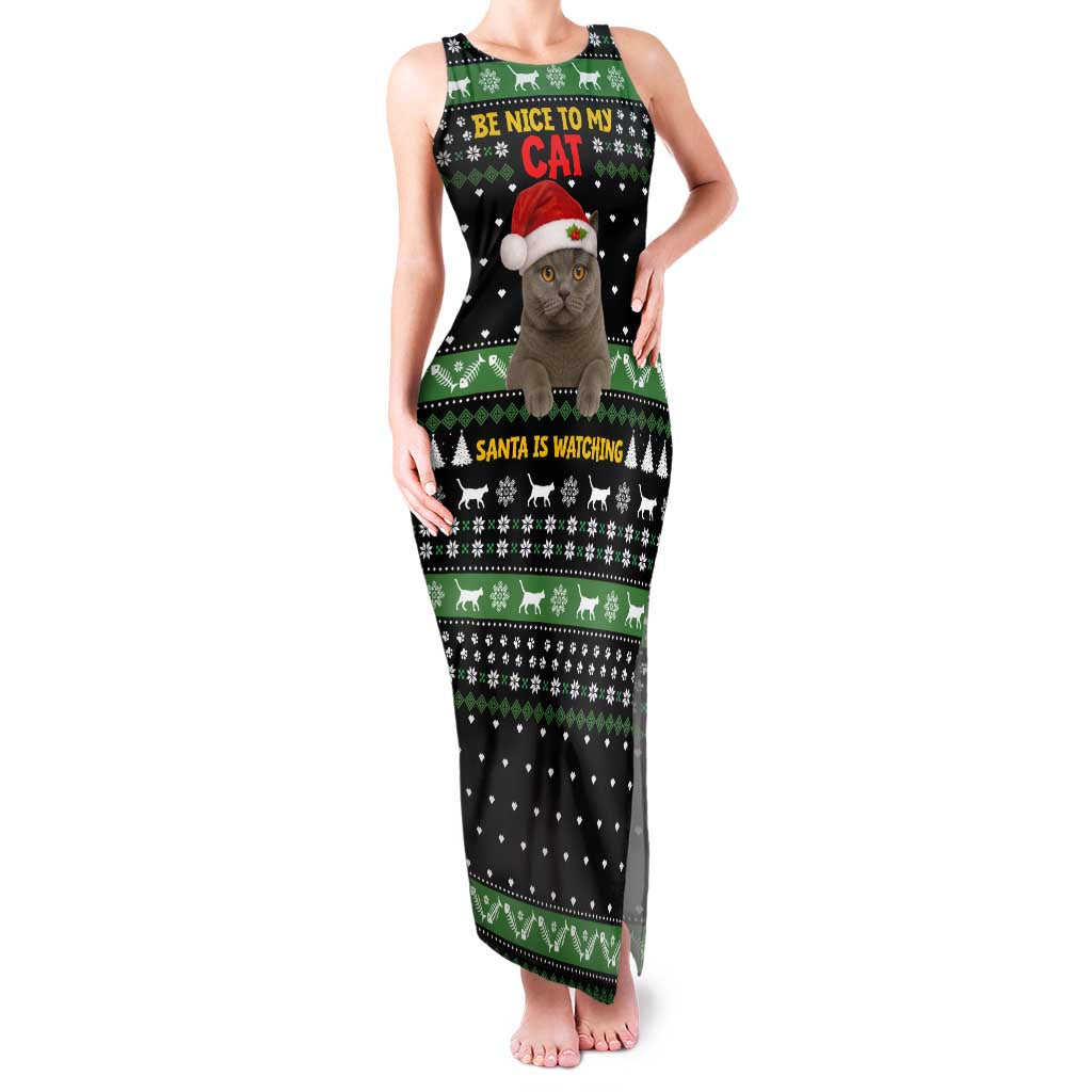 Cat Be Nice Christmas Family Matching Tank Maxi Dress and Hawaiian Shirt Xmas Holiday Patterns - Wonder Print Shop
