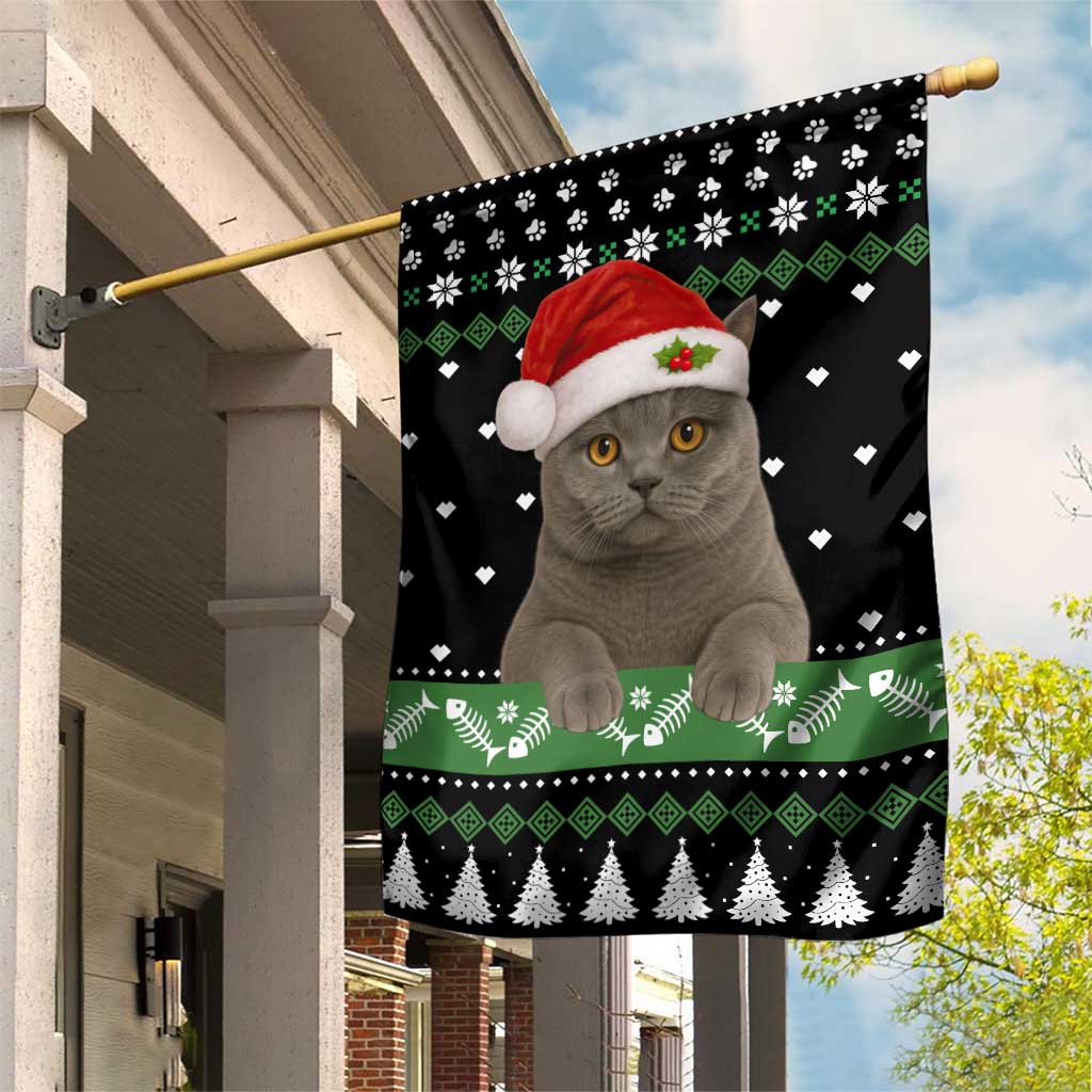 Cat Be Nice Christmas Garden Flag Xmas Holiday Patterns - Wonder Print Shop