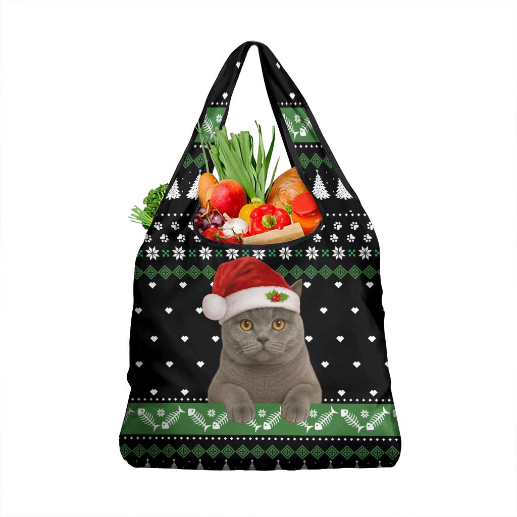 Cat Be Nice Christmas Grocery Bag Xmas Holiday Patterns - Wonder Print Shop