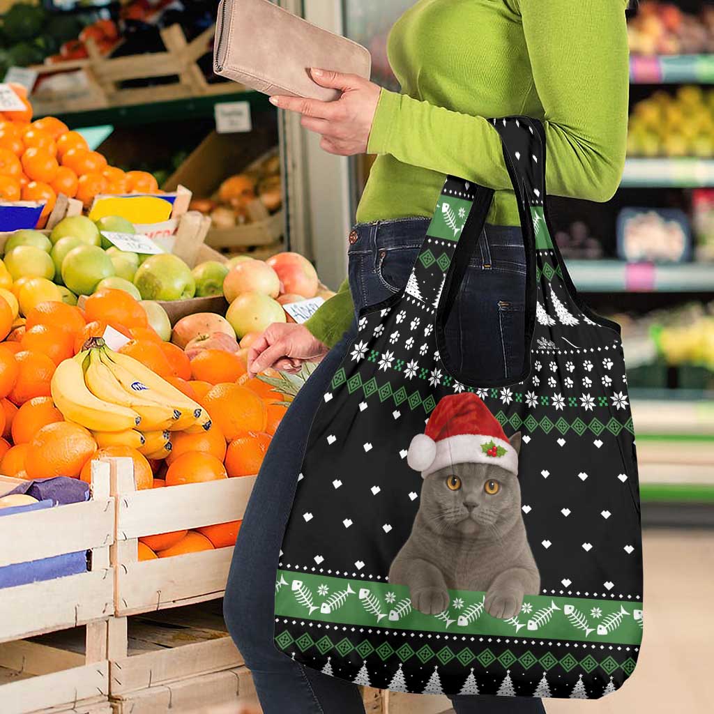 Cat Be Nice Christmas Grocery Bag Xmas Holiday Patterns - Wonder Print Shop