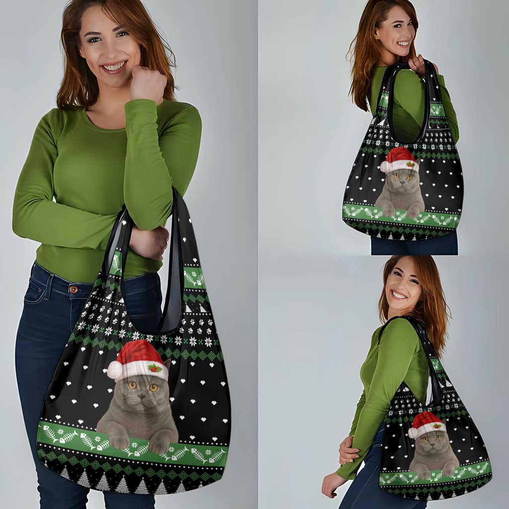 Cat Be Nice Christmas Grocery Bag Xmas Holiday Patterns - Wonder Print Shop