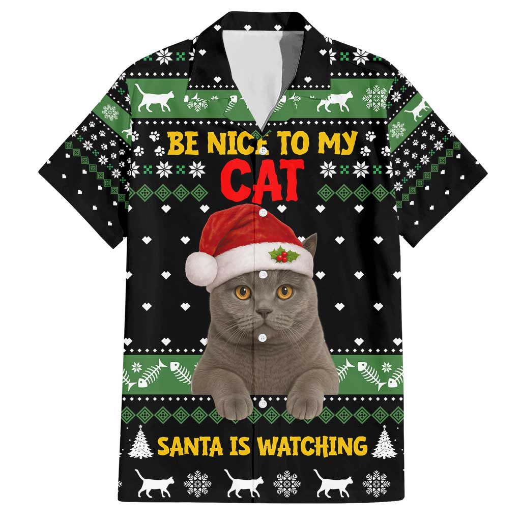 Cat Be Nice Christmas Hawaiian Shirt Xmas Holiday Patterns - Wonder Print Shop